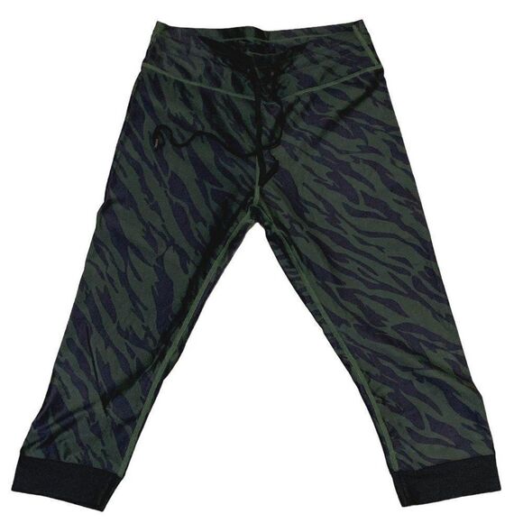 The Upside NYC Pant Leggings 8 Green Zebra Stripe - Picture 1 of 5